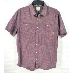 Vans Burgundy Patterned Short Sleeve Shirt